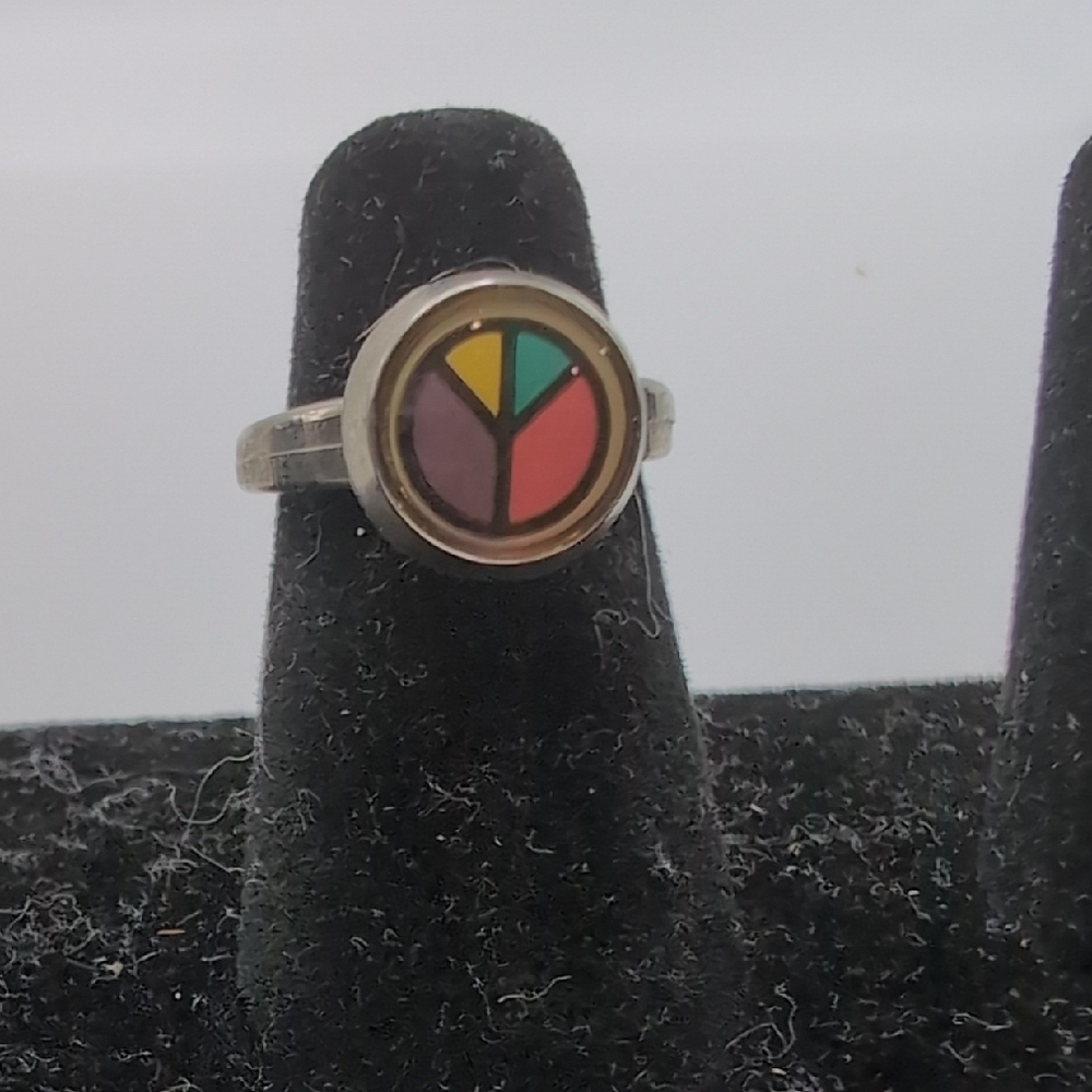 Colorful Peace Sign Ring